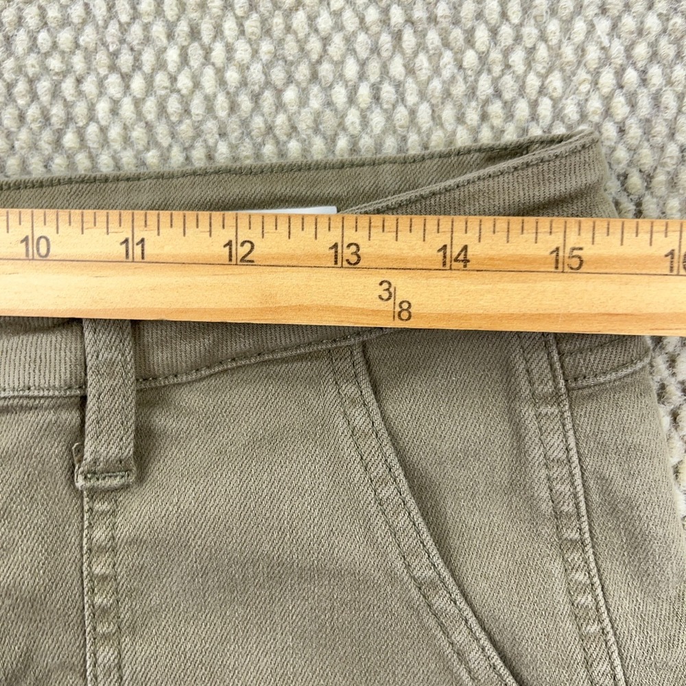 Judy Blue Jeans‎ Women 11 30 Slim Fit Carpenter Olive Green Moss Denim Straight - Picture 11 of 13